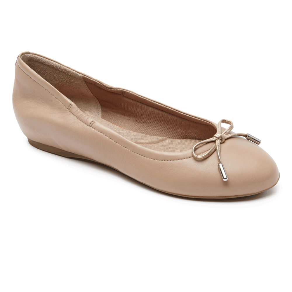 Rockport Flats Sko Dame Rosa - Total Motion Hidden Wedge Tied Ballet - VBKF30485